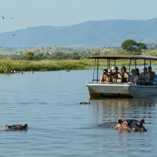 rwanda-akagera-boat-safari-hippos-lake-