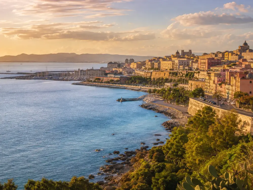 sardinia-golden-hour-coastal-harbour-cityscape